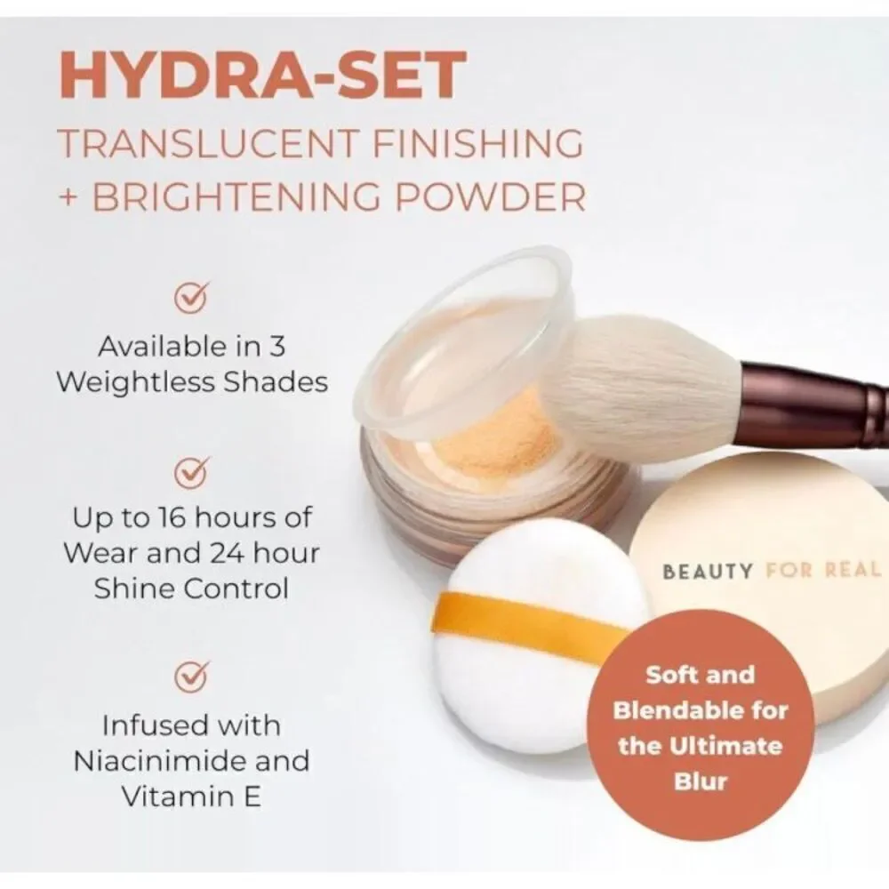 BEAUTY FOR REAL - NWT - Hydra-Set Translucent Brightening Powder in “Brighten”